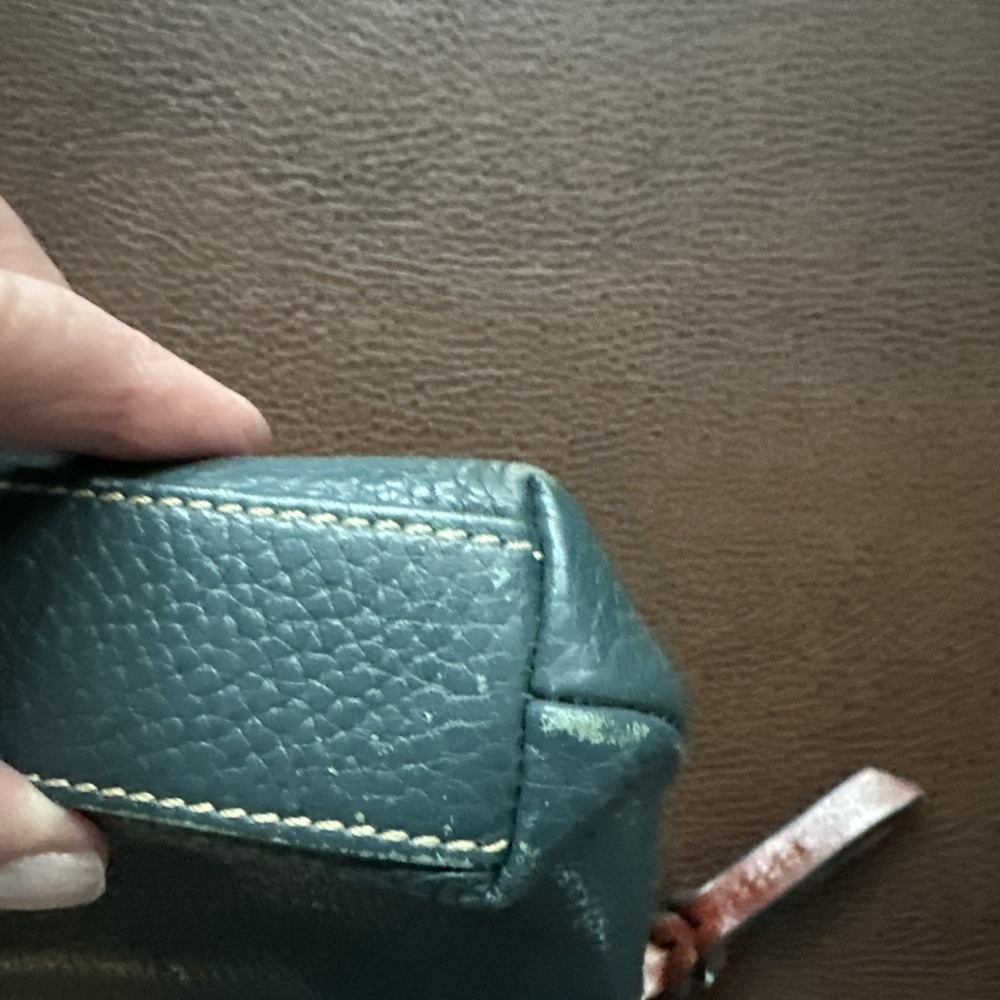 Dooney & Bourke Women Blue Solid Crossbody Leather Purse Adjustable Strap - Picture 5 of 6